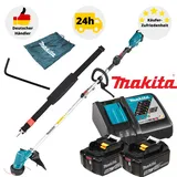 Makita DUR191LRT3 Akku-Rasentrimmer 18 V Trimmer mit 2x BL1850B Akku Ladegerät