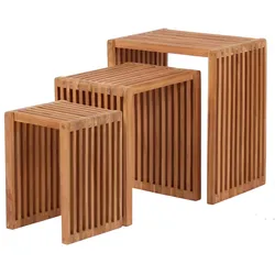 Beistelltisch Avignon 3 tlg. Teak Braun