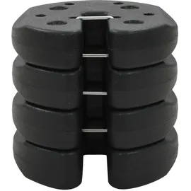 vidaXL Pavillon-Gewichte 4 Stück 0,22 x 0,05 x 0,22 m Schwarz