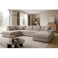 Mebloland Ecksofa FABIO 328x182 cm mit Schlaffunktion, Bonellfederkern und