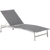 Zebra Technologies Zebra One Gartenliege Edelstahl/Textilene dunkelgrau/hellgrau