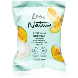 Oriflame Love Nature Coconut Water & Melon feste Reinigungsseife 75 g