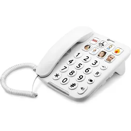 Geemarc Geemarc, Seniorentelefon Verstärkt mit Fototasten - weiss, Telefon, Weiss