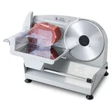 Fleischschneidemaschine Allesschneider - Elektrische Aufschnittmaschine - 200 W Motor - 19 cm SUS420 Edelstahlklinge - Schnittstärke 0–1 mm eins...