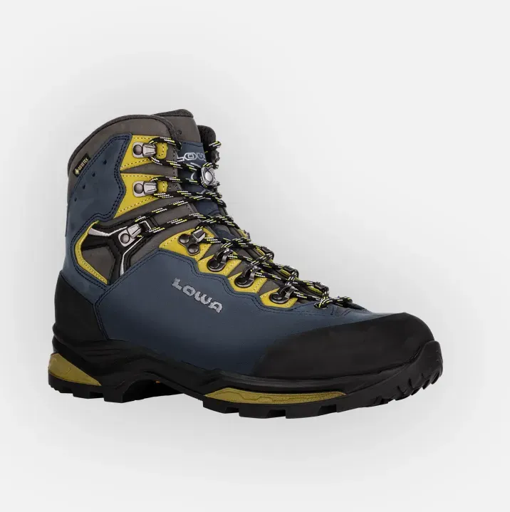 Herren Wanderschuh Lowa CAMINO EVO GTX, 7923 stahlblau/kiwi, 44