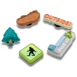 Schuhanstecker CROCS "JibbitzTM Sasquatch Adventure", Kinder, bunt, Schuhzubehör, Schuh Anstecker im Outdoor Look