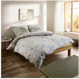 FLEURESSE Setubal Floral Grau 135 x 200 cm + 80 x 80 cm