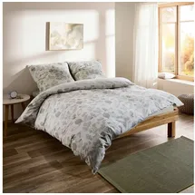 FLEURESSE Setubal Floral Grau 135 x 200 cm + 80 x 80 cm