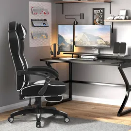 Woltu BS83ws Gaming-Stuhl Weiß