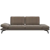 FLEXLUX 3-Sitzer Tropea Relaxsofa, Designsofa, Relaxfunktion, TV-Couch, Funktionssofa mit Armteilverstellung & Sitztiefenverstellung braun