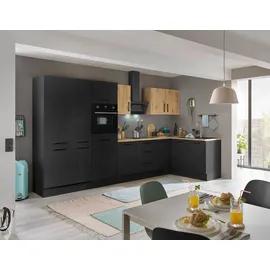 BASIC by Balculina Winkelküche L-Form 360 cm schwarz