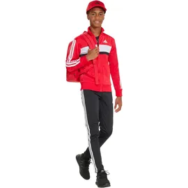 adidas Seasonal Essentials Tiberio 3-Streifen Tricot Kids Trainingsanzug Pure Ruby / White 164
