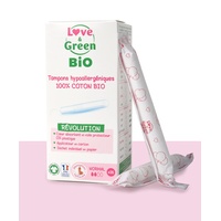 Love & Green Bio-Tampons, hypoallergen, mit Applikator, 16 Stück