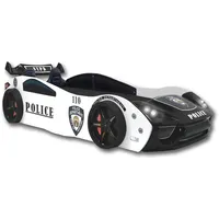 Aileenstore Autobett "Police" + Sportsitze Spielbett für Kinder 90x200 inkl. Lattenrost