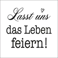 Ambiente Home Ambiente Serviette Lunch 33x33cm 3-lagig - hochwertige Einweg Papierservietten Schriftzug Leben Feiern 20 Stück pro Packung