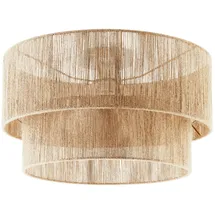 Tectake Deckenleuchte Lignea Lux aus Jute im Boho-Stil, 40W - braun