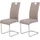 HELA Tische Schwingstuhl Ruby Kunstleder Cappuccino 2er Set