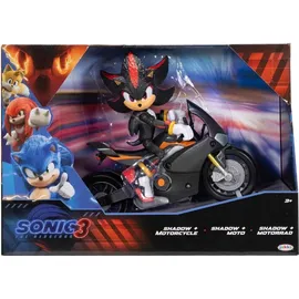 Jakks Pacific Sonic Shadow Spezialpackung 13 Cm+ 3 Motorradfiguren Silber Silber One Size