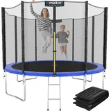 Kinetic Sports Salto Plus 183 cm  inkl. Sicherheitsnetz, Regenplane und Leiter Blau