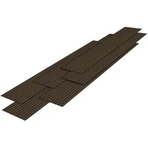 [neu.holz] 3D-Wandpaneel Bronckhorst braun 18 St. 195 x 31,5 cm