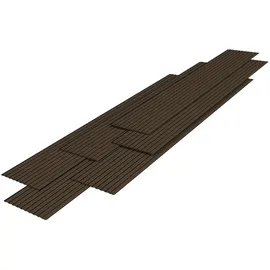 [neu.holz] 3D-Wandpaneel Bronckhorst braun 18 St. 195 x 31,5 cm