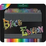 Faber-Castell Black Edition Buntstift sortiert, 100er-Set, Metalletui (116490)