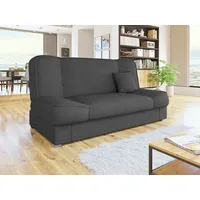 MIRJAN24 Schlafsofa Gabi, mit Bettkasten und Schlaffunktion, Wellenfeder, mir Kissen, Aufklappmechanismus grau