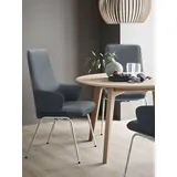 Stressless® Polsterstuhl Laurel, High Back mit Armlehne, Größe L, mit Beinen aus Stahl in Schwarz matt blau