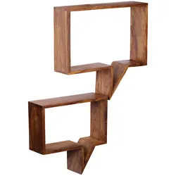 KADIMA DESIGN Wandregal Set NAKO Massivholz: Zeitungsablage, Sprechblasen Design, inkl. Montagematerial