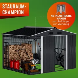 Gardebruk GARDEBRUK® XXL Metall Gerätehaus 5m2 mit Fundament 260x205x180cm
