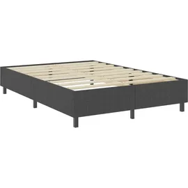 vidaXL Boxspringbett Dunkelgrau Stoff 160x200 cm