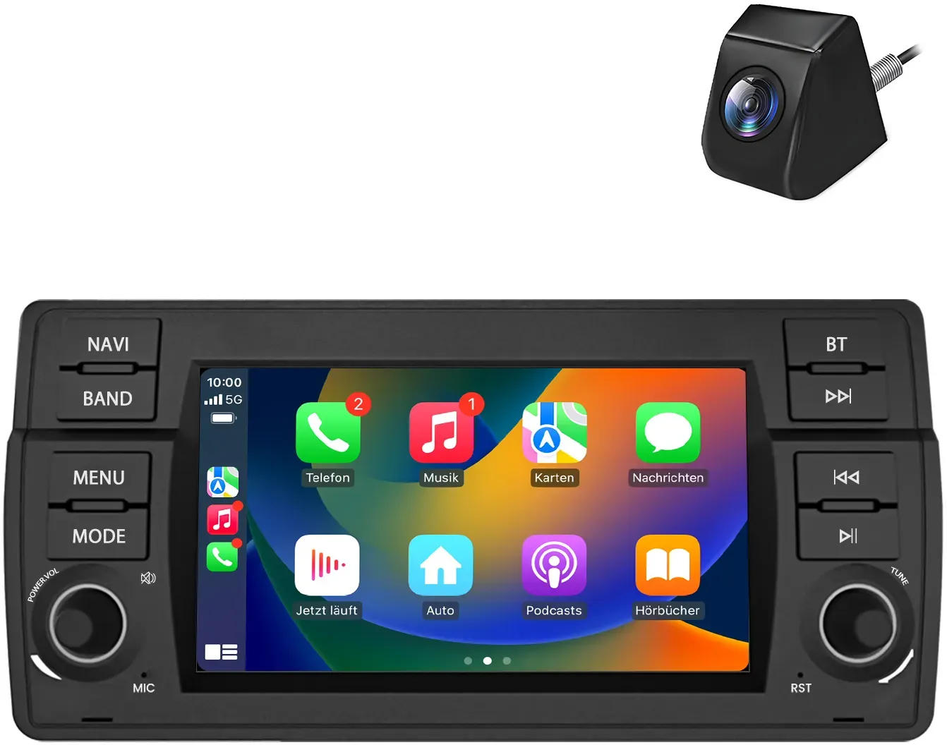 Junsun Radio für BMW 3 Series E46 CarPlay Android Auto Bluetooth Navi - 2+64GB - 7 inch - Mit Rückfahrkamera
