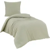 Traumschlaf Bettwäsche Musselin Uni 160x210+65x100 cm 65x100 cm)
