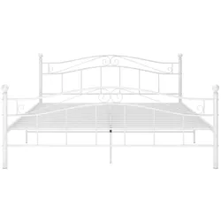vidaXL Bett Weiß Metall 140x200 cm
