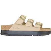 Papillio Damen Sandale Florida III Flex Platform Nubukleder schmal Beige 39 - 39 EU Schmal