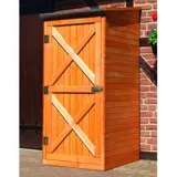 Geräteschrank Holz Sorau 78 x 78 x 163 cm - Gartenschrank aus Kiefer, honigbraun - Gartenschrank für Garten Aufbewahrung