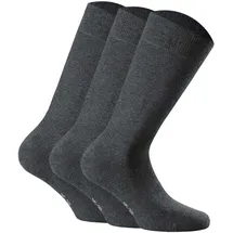 Rohner Socks Rohner Basic Unisex Socken, Multipack - Cotton II, Kurzsocken, Basic, einfarbig Anthrazit 39-42 (5.5-8 UK) Pack