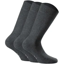 Rohner Socks Rohner Basic Unisex Socken, Multipack - Cotton II, Kurzsocken, Basic, einfarbig Anthrazit 39-42 (5.5-8 UK) Pack