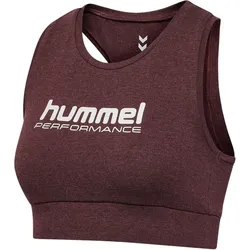 hummel hmlPULSE Logo Low Support Sport-BH Damen 8035 - fudge melange XL