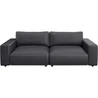 Big-Sofa MUSTERRING "LUCIA Mega Sofa, hoher Sitzkomfort, Breite 252cm, Kontrastnaht", braun (mocca puro), B:252cm H:81cm T:124cm, Flachgewebe FLORIS (100% Polyester);Flachgewebe VALMONT (60% Baumwolle/ 40% Leinen);Microfaser CRONA (100% Polyester), Sofas, Big-Sofa, in vielen Qualitäten und 4 unterschiedlichen Nähten, 2,5-Sitzer