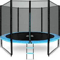 Aga SPORT PRO Trampolin 305 cm Hellblau + Sicherheitsnetz + Leiter