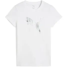 Puma Essentials Metallic T-Shirt Damen 02 white/metallic gold M
