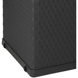 vidaXL Garten-Aufbewahrungsbox Anthrazit 120x56x63 cm PP Rattan