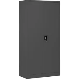 Jan Nowak Metallschrank C34 Aktenschrank Werkzeugschrank Umkleideschrank Spind Flügeltüren Kleiderstange Pulverbeschichtung Metall Abschließbar 185 cm x 90 45 Cm (h B x T: Anthrazit