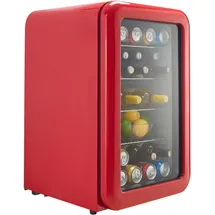 Hanseatic HBC115ERRH Getränkekühlschrank (115 l, 835 mm hoch, Rot)
