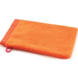 BASSETTI New Shades Waschhandschuh aus 100% Baumwolle in der Farbe Mandarine O2, Maße: 16x12 cm