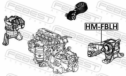 FEBEST Lagerung, Motor hmfblh vorne links für HONDA