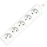 PremiumCord PremiumCord, Verlängerungskabel, 5 m, 230 V, weiß, 5 Stecker