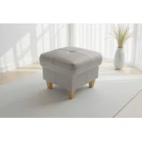 sit&more Polsterhocker Pamela, Leder, B: 58 cm (1 St), mit praktischen Stauraum, hochwertige Qualität, verschiedene Farben grau