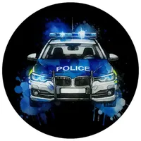 Speecheese Magnet Polizeiauto Magnet mit Flaschenöffner rund